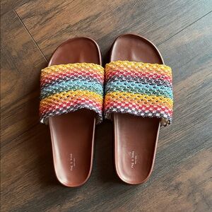 Rag & Bone Women's Bailey Slide Sandal Multi Color Knit Sz 39 / US 9